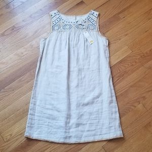 C&C California 100% Linen Embroidered Sheath Dress